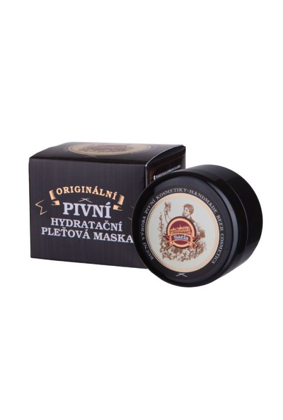 Originální pivní hydratační pleťová maska 100 ml – regenerační maska s pivem a bambuckým máslem pro jemnost a svěžest
