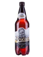 Pivo Bručoun 12° – nepasterovaný český ležák plzeňského typu s výraznou hořkostí, dvakrát chmelený, 5 % alc.