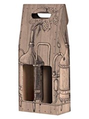 Dárková krabička na 2 láhve piva Bručoun 1 litr