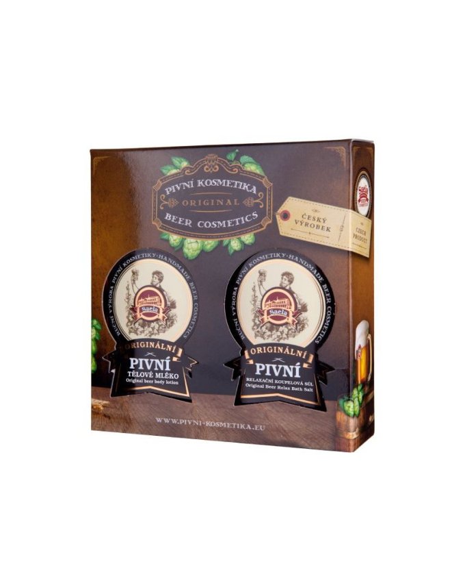 Originální pivní dárková sada – tělové mléko a relaxační sůl (500 ml + 600 g) s pivem, bambuckým máslem a chmelem pro hydrataci, detoxikaci a relaxaci Originální pivní dárková sada – tělové mléko a relaxační sůl (500 ml + 600 g) s pivem, bambuckým máslem a chmelem pro hydrataci, detoxikaci a relaxaci