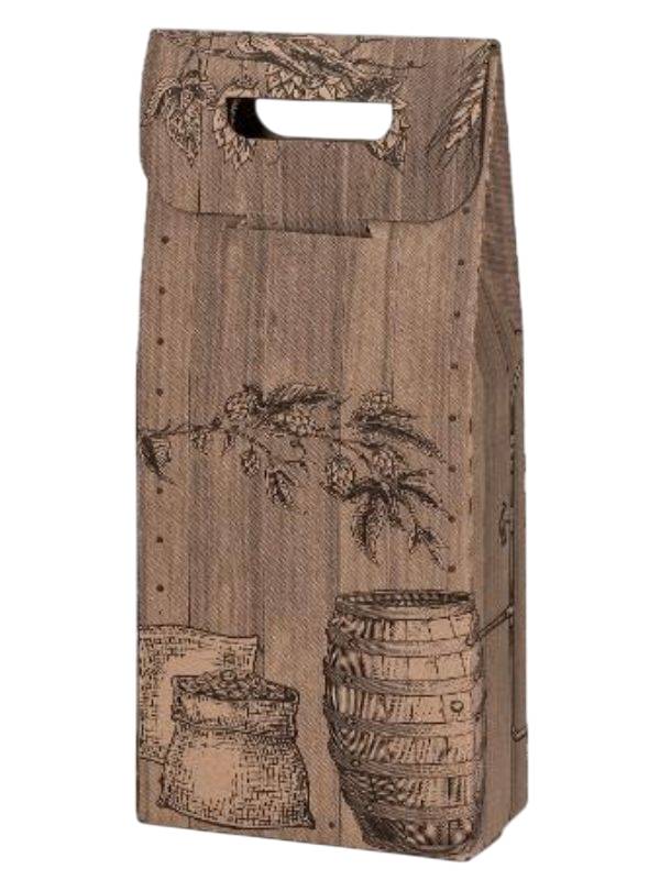 Dárková krabička na 2 láhve piva Bručoun 1 litr