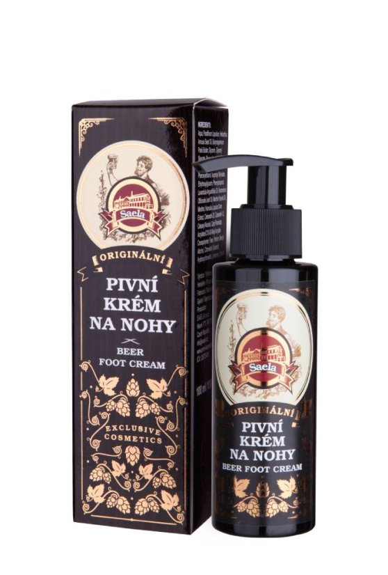 Originální pivní krém na nohy 100 ml – mandlový olej, pivní kvasnice, esenciální oleje pro hydrataci, prokrvení a zklidnění pokožky