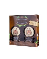 Originální pivní dárková sada – tekuté mýdlo & pěna 2×500 ml s pivem, glycerinem pro hydrataci, regeneraci a relaxaci Originální pivní dárková sada – tekuté mýdlo & pěna 2×500 ml s pivem, glycerinem pro hydrataci, regeneraci a relaxaci